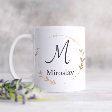 Hrnček s menom - Víťazný veniec  Hrnček s menom - Víťazný veniec