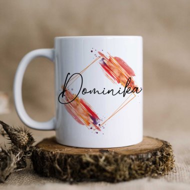 Hrnček s menom - Farebný rám  Hrnček s menom - Farebný rám