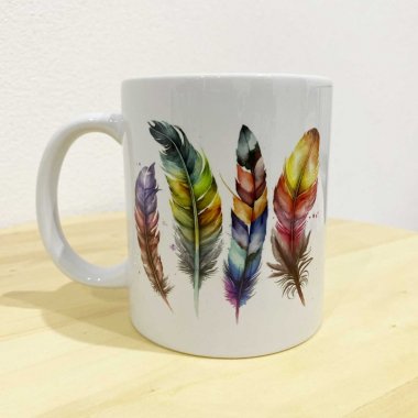 Hrnček s pierkami  Hrnček s pierkami