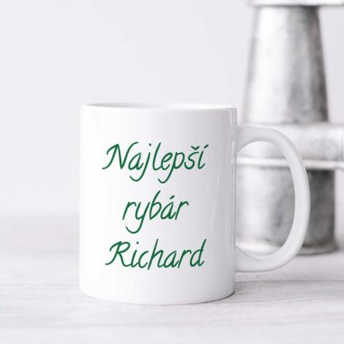 Hrnček s menom - Najlepší rybár  Hrnček s menom - Najlepší rybár