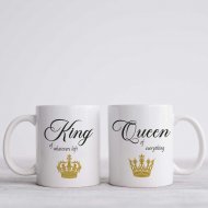 Hrnčeky pre páry - Queen & King