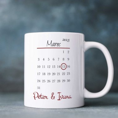 Svadobný hrnček s mladomanželmi Svadobný hrnček s mladomanželmi