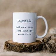 Svadobný hrnček s kvetinovým vencom a citátom