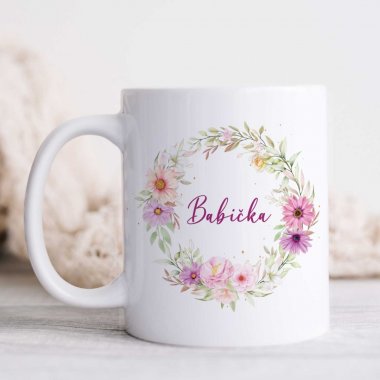 Kvetinový hrnček pre babičku – aj s menom