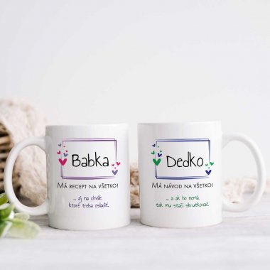 Set hrnčekov pre babku a dedka