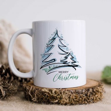 Vianočný hrnček – Merry Christmas so stromčekom