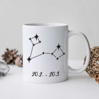 Hrnček - Znamenie Ryby, so súhvezdím	