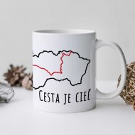 Hrnček SNP s nápisom " Cesta je cieľ "