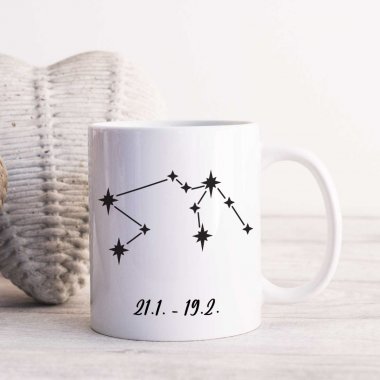 Hrnček - Znamenie Vodnár, so súhvezdím