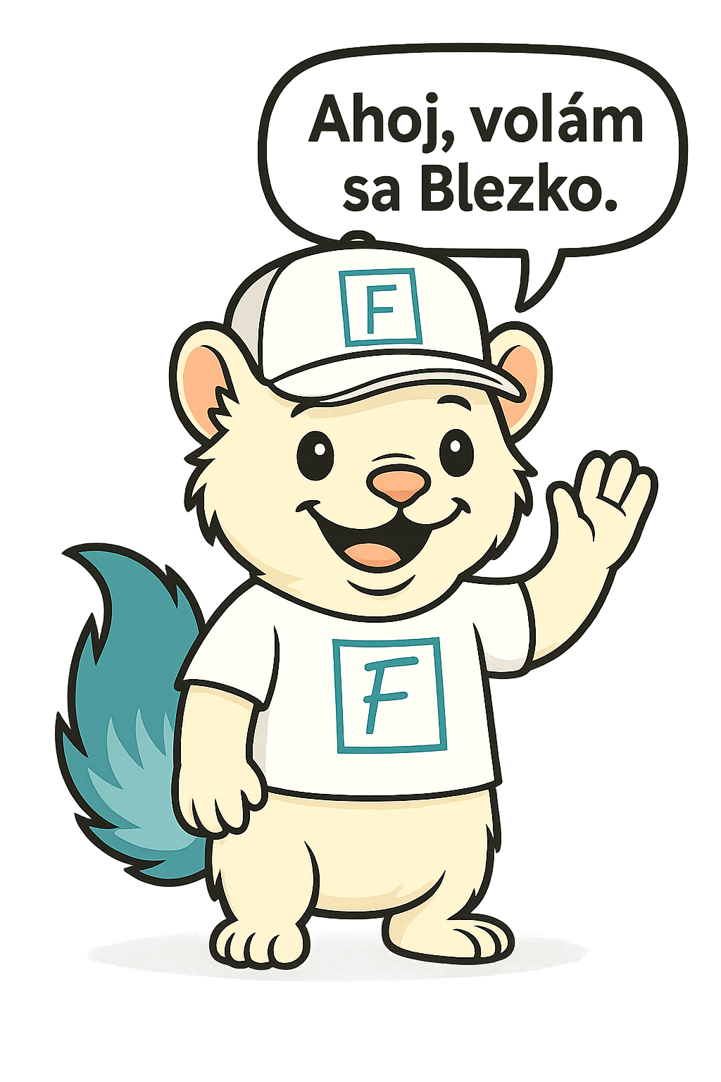 Maskot Blezko – fretka Funblez