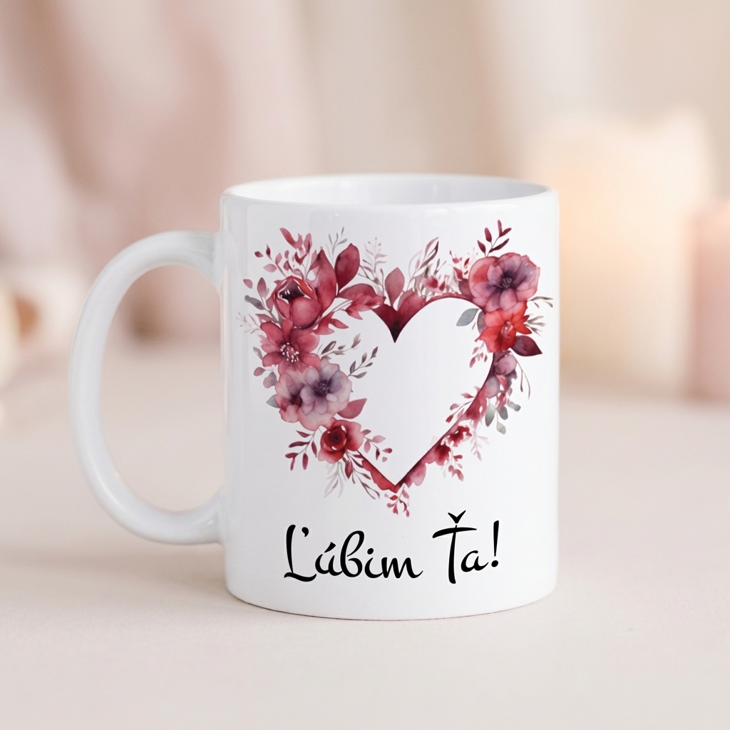 Romantický hrnček pre zaľúbených z lásky